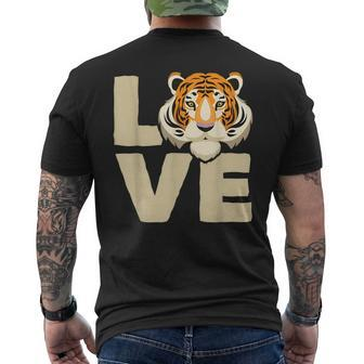 Tiger Nature Lover Safari Wildlife Animal Zookeeper Mens Back Print T-shirt - Seseable