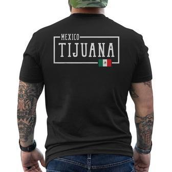 Tijuana Mexico Flag Graphic Adventure Quote Men's T-shirt Back Print | Mazezy