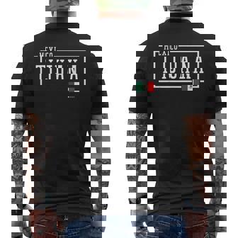 Tijuana Mexico Flag Graphic Adventure Quote Men's T-shirt Back Print | Mazezy