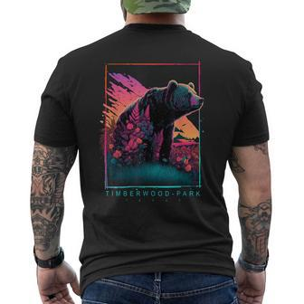 Timberwood Park Texas Vintage Bear Men's T-shirt Back Print | Mazezy