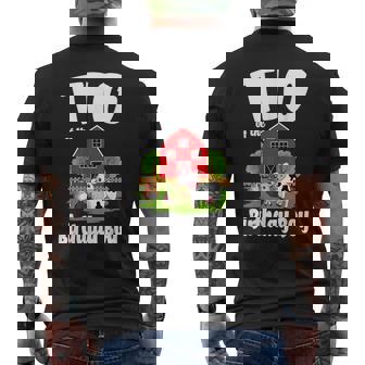 Tio Of The Birthday Boy Farm Animal Bday Party Celebration Mens Back Print T-shirt | Mazezy