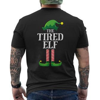 Tired Elf Matching Group Christmas Party Men's T-shirt Back Print - Thegiftio UK