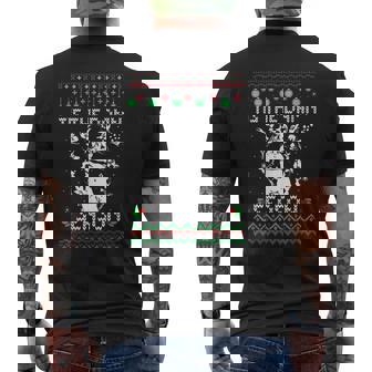 Tis The Damn Christmas Season Ugly Sweater Christmas Men's T-shirt Back Print | Mazezy