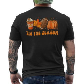 Tis The Season Football Football Fall Thanksgiving Men's T-shirt Back Print - Monsterry
