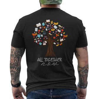 Together Now Summer Reading Program 2023 Tree Of Books Mens Back Print T-shirt | Mazezy