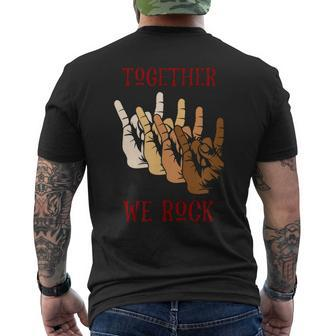 Together We Rock Men's T-shirt Back Print - Monsterry CA