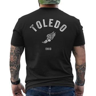 Toledo Ohio Oh Vintage Running Sports Design Mens Back Print T-shirt - Monsterry UK