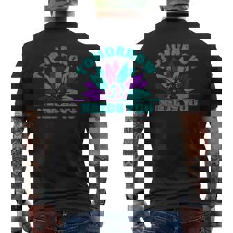 Tomorrow Needs You Suicide Prevention Awareness Ribbon Awareness Gifts Mens Back Print T-shirt | Mazezy