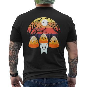 Tooth Decay Candy Corn Halloween Spooky Trick Or Treat Th Mens Back Print T-shirt | Mazezy