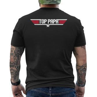 Top Papa Father Grandpa 80S Fathers Day Men's Back Print T-shirt | Mazezy