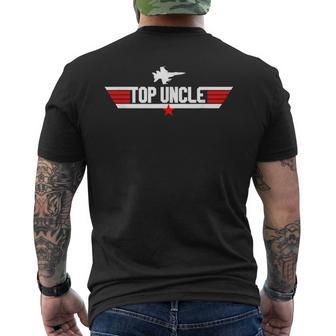 Top Uncle Funny Fathers Day Uncle Gifts Mens Back Print T-shirt | Mazezy UK