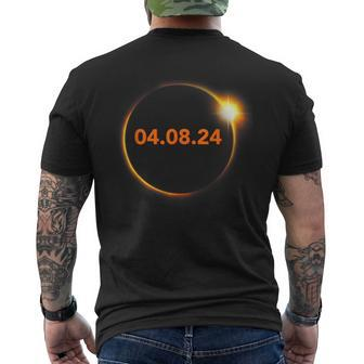 Total Solar Eclipse 04082024 Totality Men's T-shirt Back Print - Monsterry UK