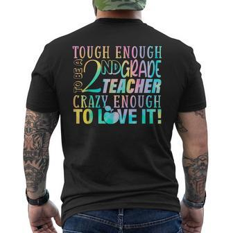 Tough Enough To Teach 2Nd Teacher Grade Back To School Mens Back Print T-shirt - Monsterry UK