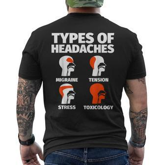 Toxicology Sayings Headache Meme Men's T-shirt Back Print | Mazezy
