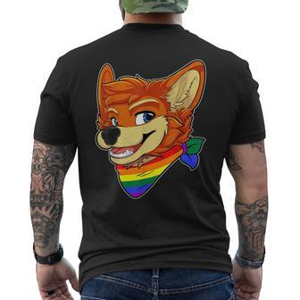Traditional Gay Fursona Furry Fox Gay Rights Pride Week Mens Back Print T-shirt | Mazezy