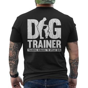 Training Animal Behaviorist Dog Trainer Men's T-shirt Back Print | Mazezy