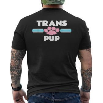 Trans Pup Gay Puppy Play Transexual Transgender Kink Mens Back Print T-shirt | Mazezy