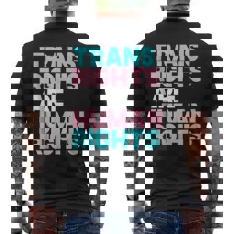 Trans Right Are Human Rights Transgender Lgbtq Pride Mens Back Print T-shirt | Seseable CA