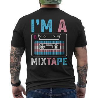 Transgender Pride Flag Lgbtq Month Trans Retro Im A Mixtape  Mens Back Print T-shirt