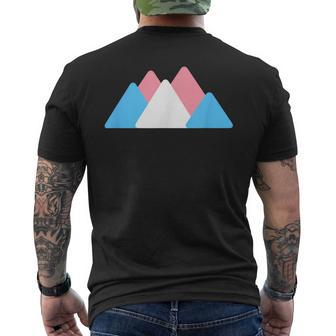Transgender Pride Mountains Lgbtq Minimalist Trans Ftm Mtf Mens Back Print T-shirt | Mazezy