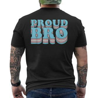 Transgender Pride Sibling Brother | Proud Trans Bro Mens Back Print T-shirt | Mazezy