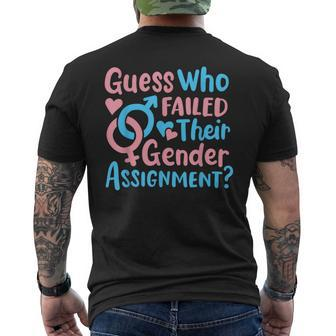 Transgender Trans Pride Gender Identity Lgbtq Transsexual Mens Back Print T-shirt | Mazezy