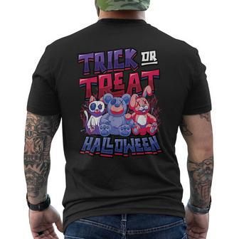 Trick Or Treat Halloween Mens Back Print T-shirt | Mazezy
