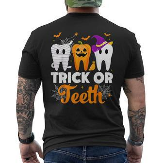 Trick Or Th Halloween Costumes Dental Assistant Dentist Men's T-shirt Back Print - Monsterry AU