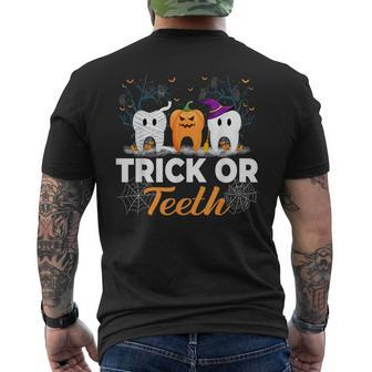 Trick Or Th Halloween Costumes Dental Assistant Dentist Men's T-shirt Back Print - Seseable
