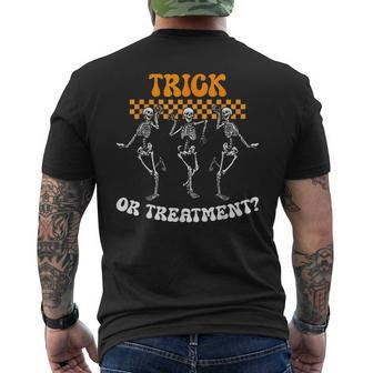 Trick Or Treatment Physical Therapy Skeleton Pt Halloween Men's T-shirt Back Print - Monsterry AU