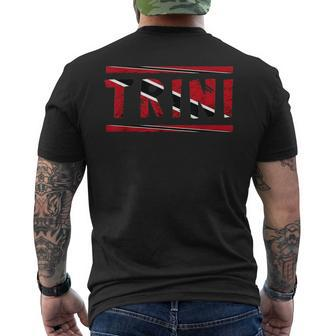 Trinidad And Tobago Trini Tobagonian Flag Pride Roots Mens Back Print T-shirt - Seseable