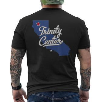 Trinity Center California Ca Map Men's T-shirt Back Print | Mazezy