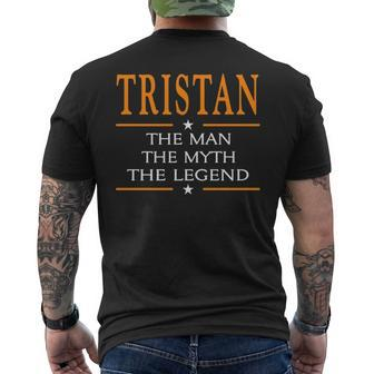 Tristan Name Gift Tristan The Man The Myth The Legend V2 Mens Back Print T-shirt - Seseable