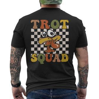 Trot Squad Turkey Trot Matching Thanksgiving 2023 Men's T-shirt Back Print - Seseable