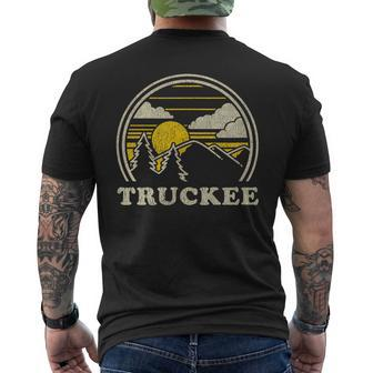 Truckee California Ca T Vintage Hiking Mountains Men's T-shirt Back Print | Mazezy