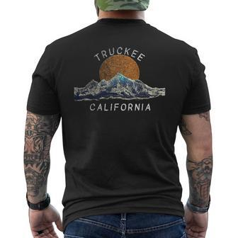 Truckee California Mountain Scene Men's T-shirt Back Print | Mazezy