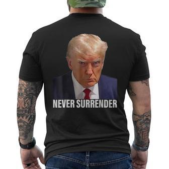 Trump 2024 Never Surrender Pro Trump Shot Men's T-shirt Back Print - Seseable