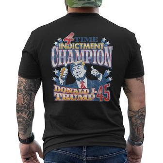 Trump 4 Time Indictment Champion Champ Not Guilty 2024 Men's T-shirt Back Print | Mazezy