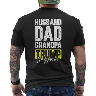 Trump Supporter Husband Dad Grandpa Cool Republican Men's Back Print T-shirt | Mazezy