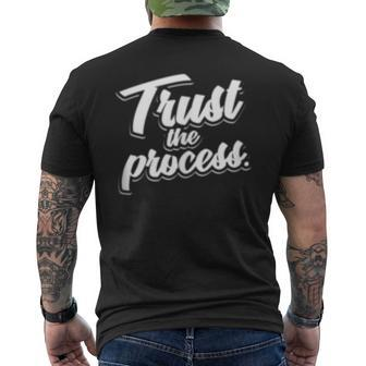 Trust The Process Motivational Quote Workout Gym Mens Back Print T-shirt | Mazezy