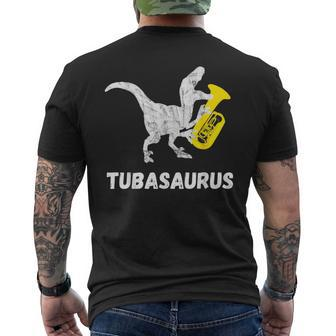 Tuba Dinosaur Musician Tubaist Dino Tuba Player T-Rex Men's T-shirt Back Print | Mazezy
