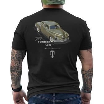 Tucker 48 American Classic Car Legend Men's T-shirt Back Print | Mazezy