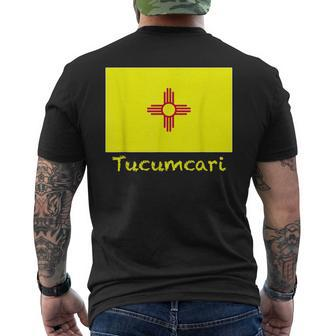 Tucumcari New Mexico Usa Flag Souvenir Men's T-shirt Back Print | Mazezy UK