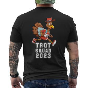 Turkey Trot Squad Thanksgiving Day Run 2023 Men's T-shirt Back Print - Thegiftio UK