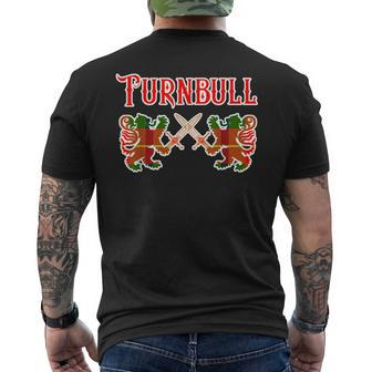Turnbull Scottish Clan Kilt Lion Family Name Tartan Gifts For Lion Lovers Funny Gifts Mens Back Print T-shirt | Mazezy