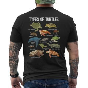 Turtle Lover Turtle Art Types Turtle Turtle Men's T-shirt Back Print - Seseable