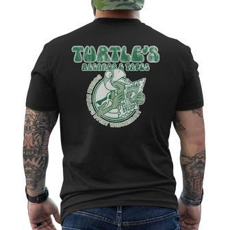 Turtles Records And Tapes Men's T-shirt Back Print - Seseable