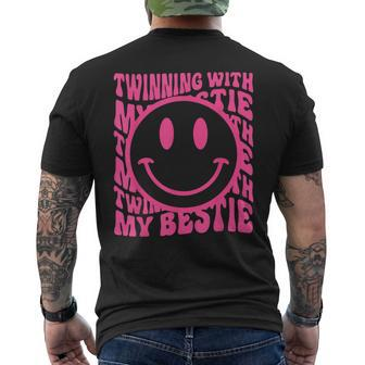 Twinning With My Bestie Spirit Week Twin Day Best Friend 70S Men's T-shirt Back Print | Seseable CA