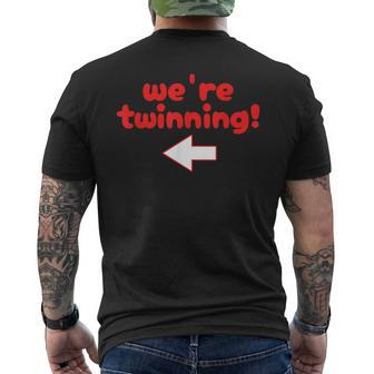 Twinning With My Bestie Spirit Week Twin Day Best Friend Men's T-shirt Back Print - Thegiftio UK