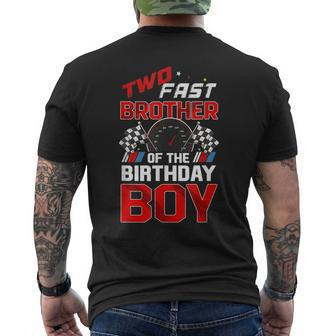 Two Fast Birthday Decorations Brother Of The Birthday Boy Mens Back Print T-shirt - Monsterry DE